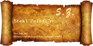 Stekl Zoltán névjegykártya